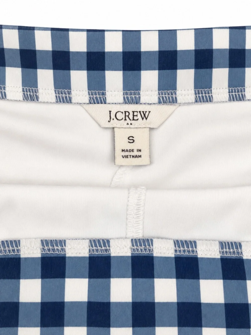 J. Crew Gingham Skirt Womens Size S Small Blue White Grid A-Line Casual Preppy - Picture 5 of 5